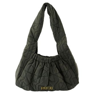 Jean Patou Womens Le Biscuit Shoulder Bag - - Synthetic - Green - One Size
