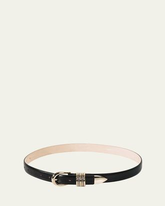 D&eacute;hanche Hollyhock Mixed Metal Leather Belt