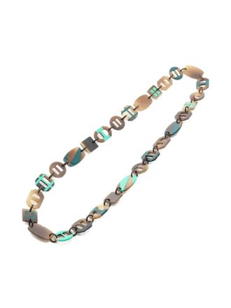 Hermès geometric necklace - women - Buffalo Horn - One Size - Brown