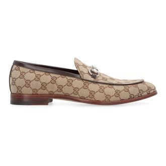 Gucci Fabric Loafers with Leather Details