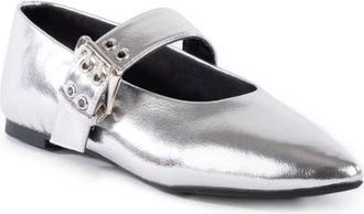 BC Footwear Spinning Around Mary Jane Flat in Silver at Nordstrom, Size 8.5