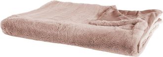 Beliani Beliani - Manta De Tejido De Poli&eacute;ster Rosa 200 X 220 Cm Mullido Suave Sala De Estar Moderna Chaab