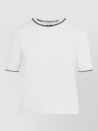 Valentino Garavani wool sweater short sleeves contrast trim