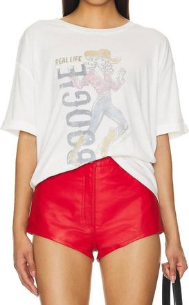 The Laundry Room Real Life Boogie Oversized Tee In White