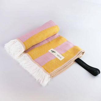 OEM Bamboo Go - Toalla De Secado R&aacute;pido Xl - 75/150cm - Rayas (amarillo/rosa)