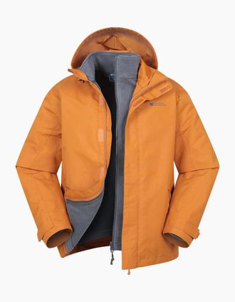 Mountain Warehouse Mens Mountain Warehouse Mens Fell II 3 in 1 Jacket - Orange - Size: 46/Regular