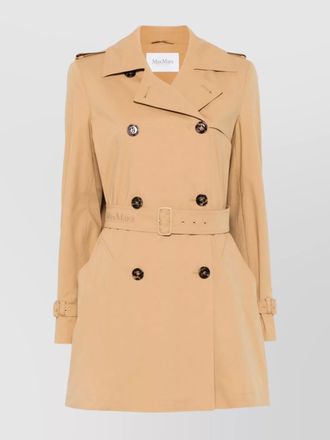 Max Mara coats belted waist double-breasted epaulettes