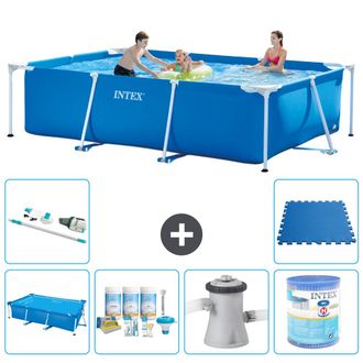 Intex Piscina Con Estructura Rectangular - 300x200x75 Cm - 7-piezas S40221