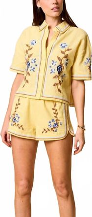 Cleobella Wynona Short Sleeve Top In Impala