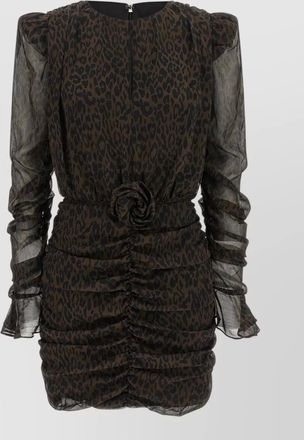 Rotate animal-print mini dress