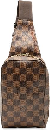Louis Vuitton Borsa a tracolla Geronimos in tela Damier Eb&egrave;ne 2003 - Marrone