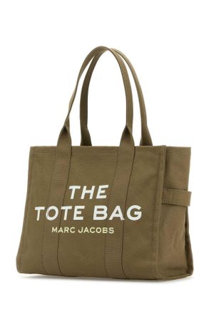 Marc Jacobs Womens Army Green Canvas Large The Tote Bag Shopping Slategreen Cotton Borse A Mano