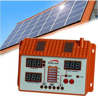 Trade Shop Trade Shop - Regolatore Di Carica Per Pannello Solare 12-24v 50 60a Controller Per Ricarica
