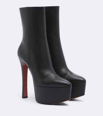 Amina Muaddi Botines con plataforma Cynthia de piel