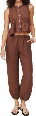 Bella Dahl Oversized Femme Jogger In Sea Glass Brown