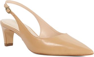 Dune London Ladies Wide Fit CONNECTION Leather Kitten Heel Sling-Backs Size UK 6 Slingbacks