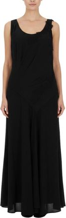 Victoria Beckham Black Lace Scoop Neck Maxi Dress