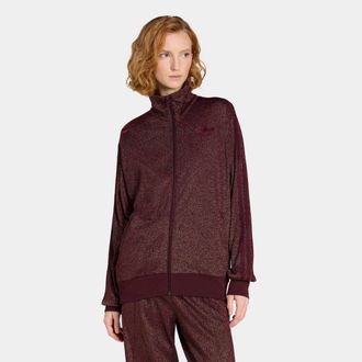 adidas Trainingsjacke ADIDAS ORIGINALS ADIDAS ORIGINALS LUREX FIREBIRD, Damen, Gr. XL, maroon, gold metallic, Obermaterial: 61% Baumwolle, 21% Polyamid, 18% 