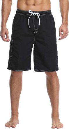 Generic Mens Swimming Trunks, Long Swimming Shorts, Quick-Drying Board Shorts, Leisure Shorts, Beach Shorts, Mens Shorts, Outdoor Casual Cargo Shorts, Bermuda