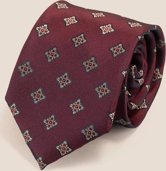 Oswin Hyde Mens Square Motif Burgundy - Red