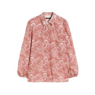 Max Mara Shirts, female, Multicolor, Size: S Pure Cotton Voile Shirt