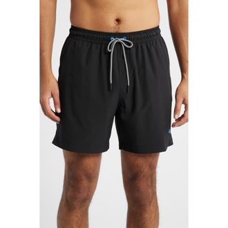 Tommy Bahama Naples Valley 5.25-Inch Swim Trunks in Black at Nordstrom, Size 3Xlt