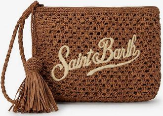 MC2 Saint Barth Pochette in rafia intrecciata con logo ricamato - MC2 SAINT BARTH - gender_Woman