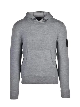 Outhere Grey Wool-Blend Hooded Sweatshirt