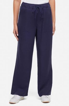 Three Dots Linen Wide Leg Pants in Peacoat at Nordstrom Rack, Size X-Large