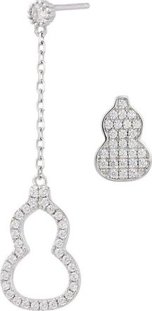 Savvy Cie Jewels Silver Cz Stud Earrings