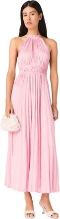Maje Pleated maxi dress in Pink at Nordstrom, Size 42 Eu