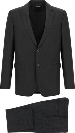 Ermenegildo Zegna Gray Wool Two-Piece Mens Suit
