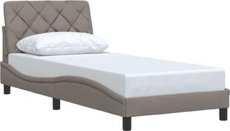 vidaXL Estructura De Cama Sin Colch&oacute;n Tela Gris Taupe 80x200 Cm Vidaxl