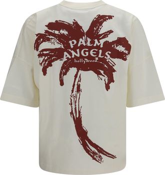 Palm Angels Drift Back Over T-Shirt - White