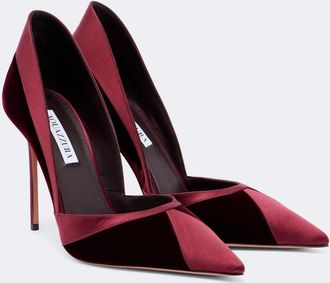 Aquazzura Shadow velvet and satin pumps