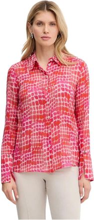 Patrizia Pepe Shirt met printdetails - Dames - Overhemden - Rood - S - Overhemden