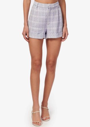 Cami NYC Casey Boucle Shorts In White Delphinium