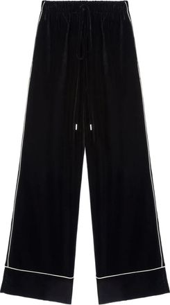 Ermanno Scervino drawstring piped trousers - Black