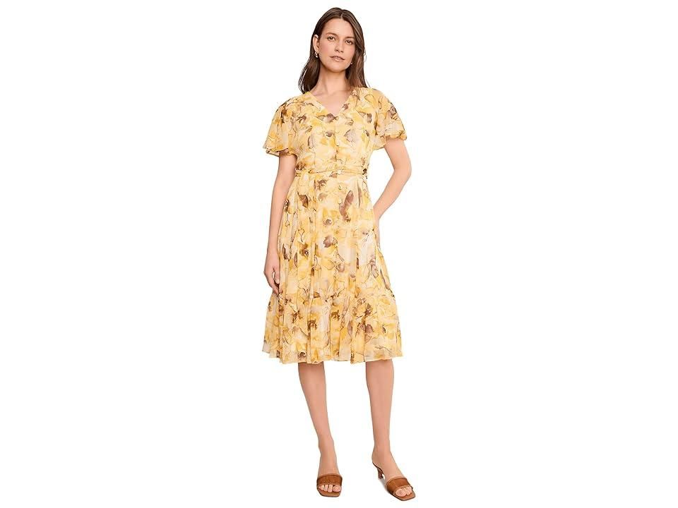 calvin klein plus cocktail dresses Calvin Klein Women's Plus Size Blue Floral Print Dress  COUTUREPOINT