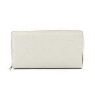 Gucci Gray Leather Long Wallet (Bi-Fold) (Pre-Owned)