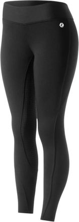 Horze Womens Active Winter Silicone Full Seat Tights In Black