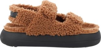 Moon Boot Shearling Dual Strap Sandals