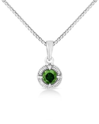 House of Brilliance Haus Of Brilliance Silver 0.20 Ct. Tw. Diamond Pendant Necklace