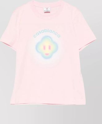 Casablanca logo crew neck t shirt graphic