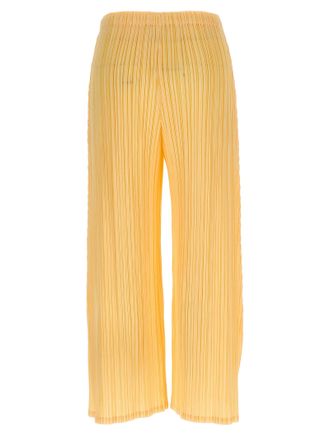 Pleats Please Issey Miyake Womens Bicolor Polyester Casual Pants