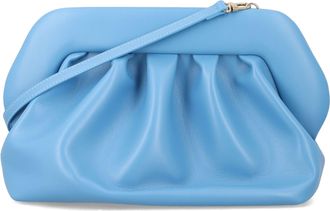 Themoir&egrave; Sculptural Blue Vegan Fabric Clutch with Magnetic Closure