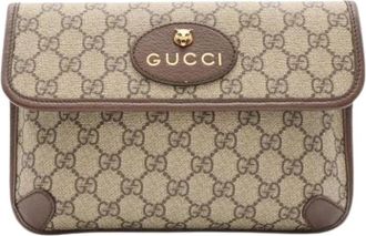 Gucci Pre-owned Fanny Pack Sling Bag - Dames - Vintage Clutch - Beige - ONE Size - Leer - Vintage