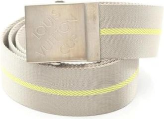 Louis Vuitton Pre-owned Belts, male, Beige, Size: ONE SIZE Pre-owned Vintage Canvas Belt