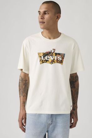 Levi's Camiseta estampada con fit holgado - Hombre - 2XL - Blanco / Lasso Egret