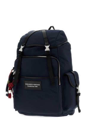 Dsquared2 Mens Navy Blue Fabric Backpack M1589 Zaini